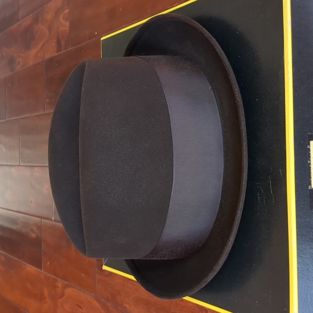 MEN'S VINTAGE DOBBS FELT BROWN FEDORA SIZE 6 7/8 - Picture 4 of 16